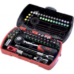 SAM set schroefbits met 1/4" ratel 36 delig