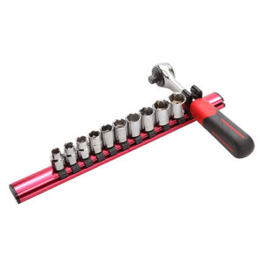 SAM 1/4" doppen op rail 11 delig