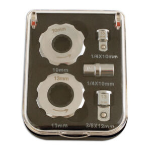 Laser handpalm ratelsleutelset 1/4", 3/8" 5-delig