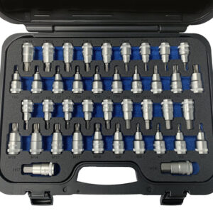 Deltach 1/2" doppenset torx/inbus/veeltand/ribe, 40dlg